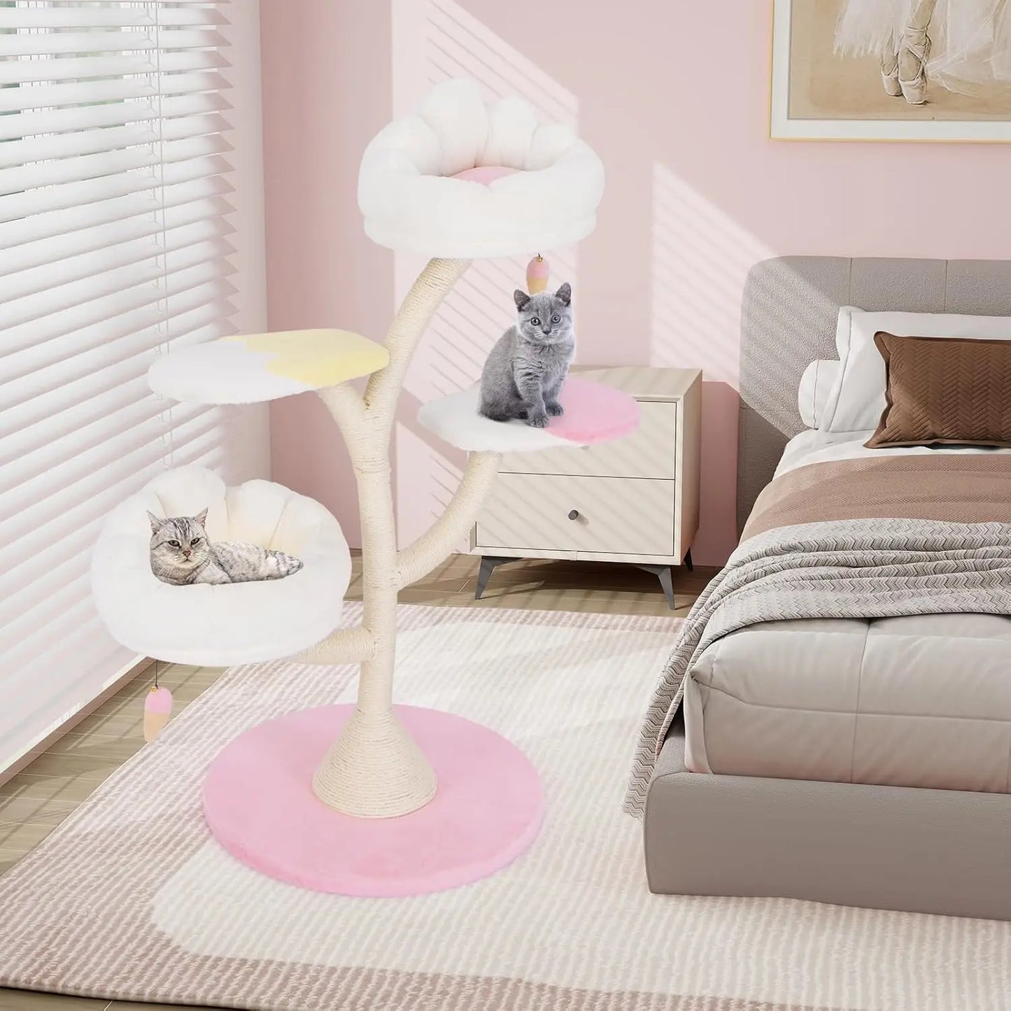 Arbre à chat fleuri